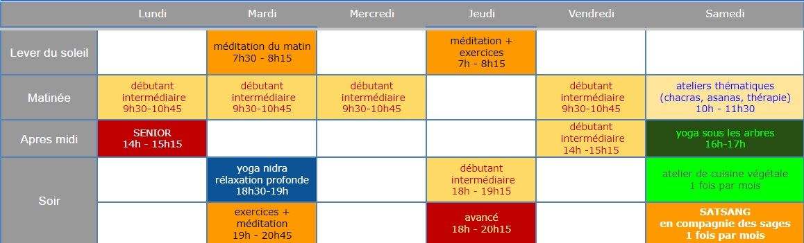 Emploi du temps